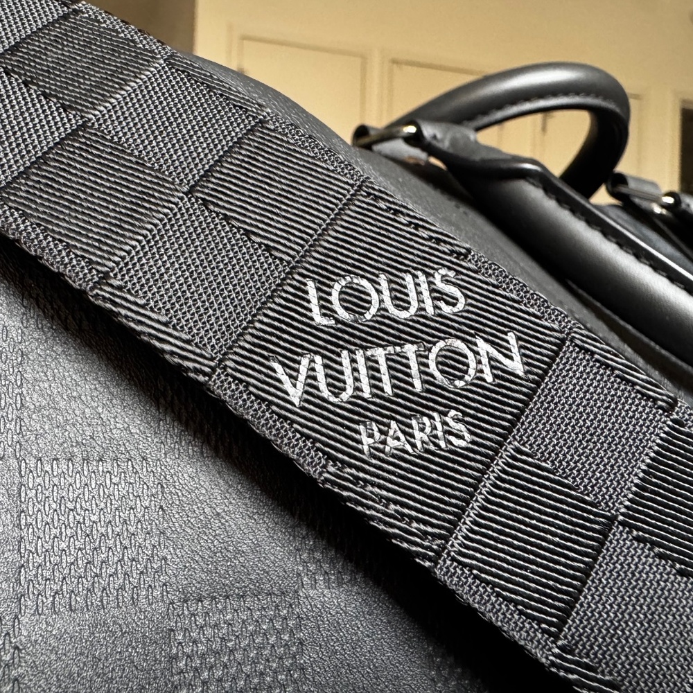 Louis Vuitton Keepall Bandoulière 50 Damier Graphite Leather & Canvas Split Duff - Picture 3 of 16